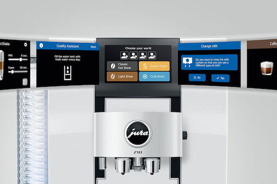 Jura Automatic Espresso Machine 1450W 15bar Pressure for Cappuccino with Grinding Mill White 2128124
