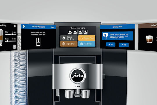 Jura Automatic Espresso Machine 1450W 15bar Pressure for Cappuccino with Grinding Mill Black 2128123