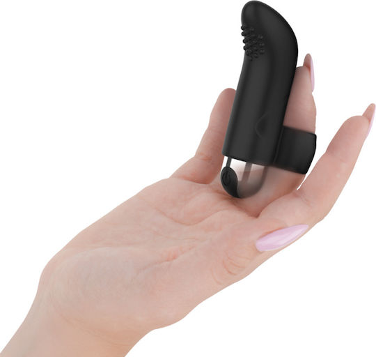 Vibrator Deget 7 Moduri De Vibrație 3 Viteze Stimulare Clitoris Sân Silicon Medical Rezistent La Apă Fără BPA Portabil Ușor De Curățat Încărcare USB Negru