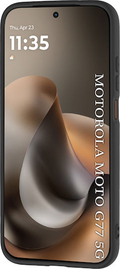 Techsuit Softflex Motorola Moto Rückseite Umschlag Silikon Schwarz (Motorola Moto G77 / G67)