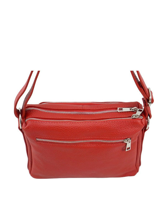 Leather Women's Crossbody Bag Red