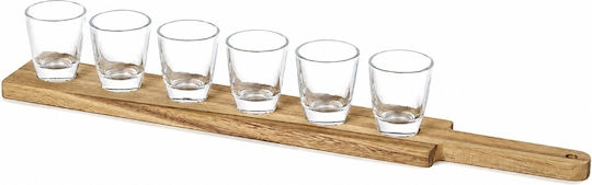 Pahare Pentru Shot Din Sticlă Bej 30ml 6 Bucăți