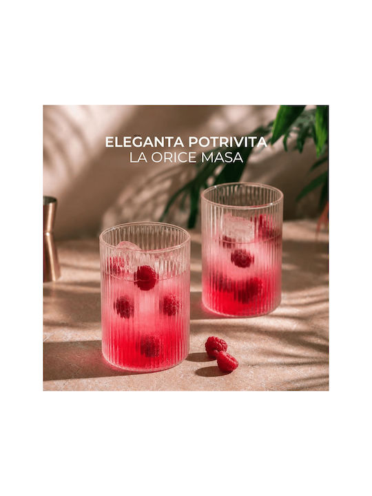 Miamio Set Pahare Pentru Apă Cocteiluri Din Sticlă 430ml 6 Bucăți