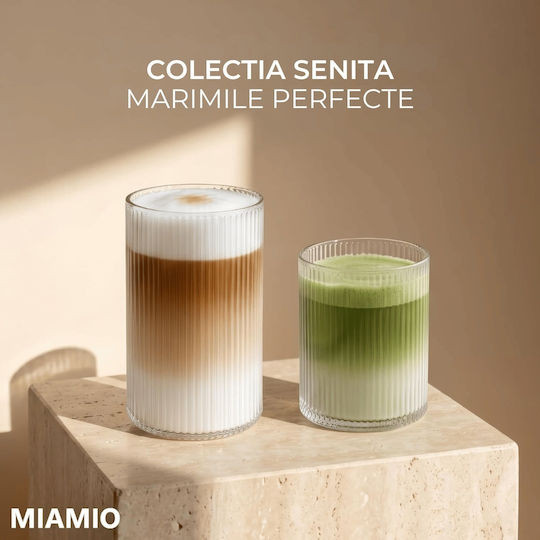 Miamio Set of Water / Cocktail / Drinking Glasses Made of Glass 280ml 6 Pieces