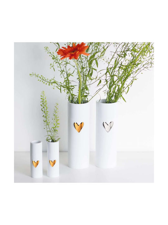 Raeder Set Decorative Porcelain Vases Love Silver H17cm