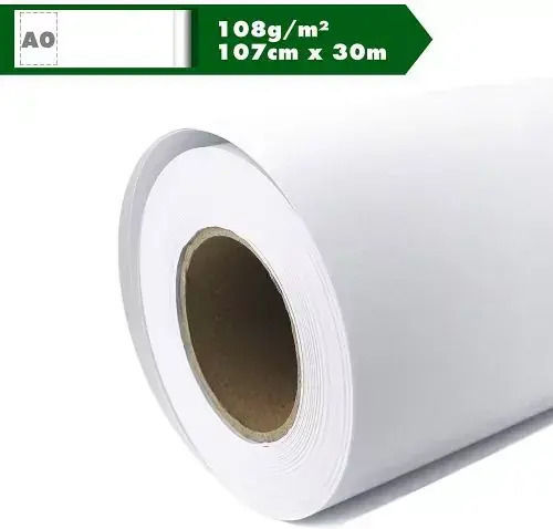 Матови Хартия За Плотер Роли Inkjet Plotters Kultloggen 108 G/m² 107 Cm X 30 M A0 Водоустойчива 220950894