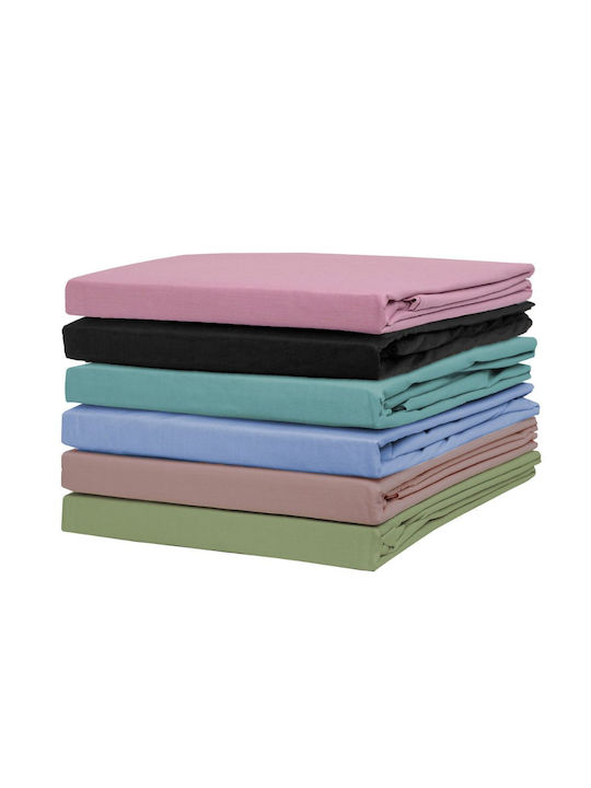 Viopros Basic Single Bed Sheet With Rubber Hugger 100x200+25cm Green