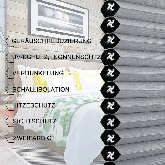 Woltu Aluminum Shading Blind In Grey Colour W70xH130cm