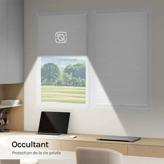 Woltu Jaluzea De Aluminiu Albă P80xÎ130cm