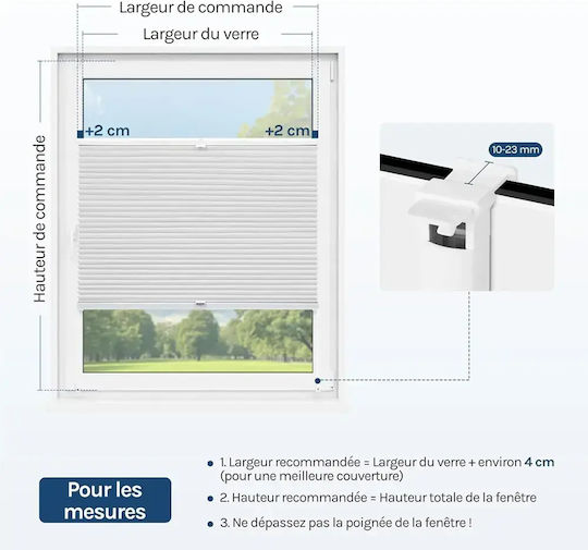 Woltu Jaluzea De Aluminiu Albă P80xÎ130cm