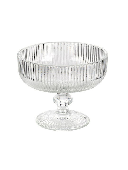 Vilde Vilde Servierschalen Eiscreme Rund Glas Transparent mit Durchmesser 12cm 6Stücke
