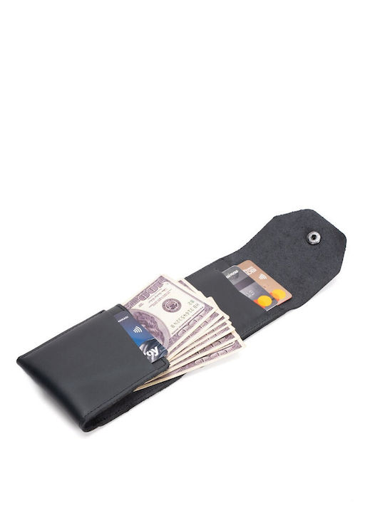 Мъжки кожен портфейл с RFID Черен