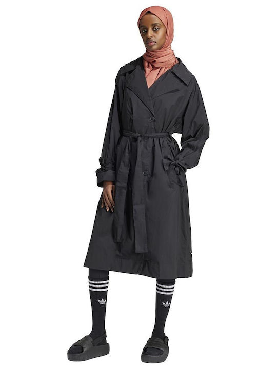Дамска Черен Тренчкот Oversized