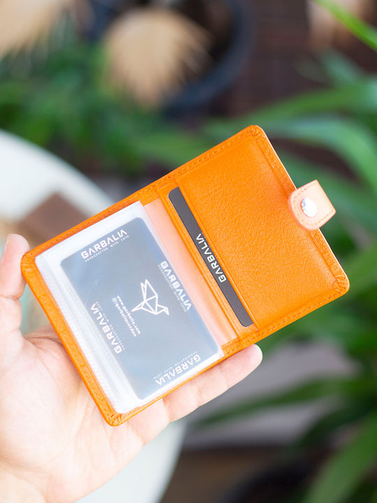 Leder Herrenbrieftasche Karten Orange