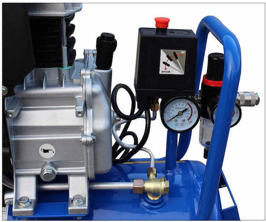 Satra Einphasiger Luftkompressor 78dB mit Leistung 1,5hp und Luftkammer 24lt