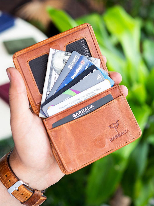 Leather Men's Card Wallet Green