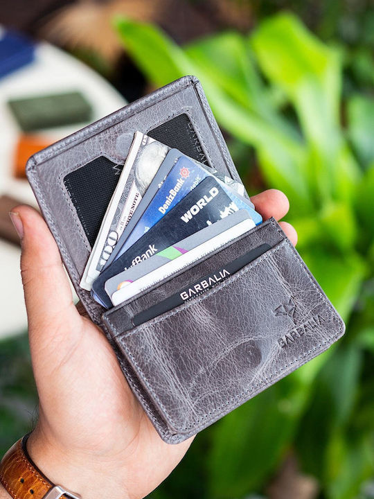 Leather Men's Card Wallet Green