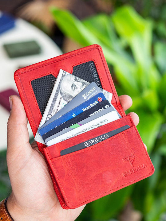 Leather Men's Card Wallet Green