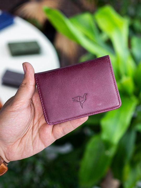 Leather Men's Card Wallet Green