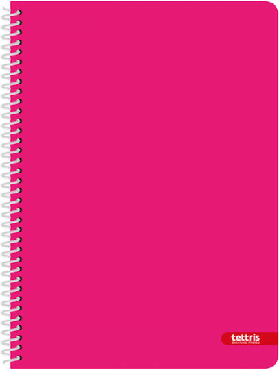 Tettris Spiral Notebook Ruled 120 Sheets 4 Subjects (Miscellaneous Designs) A4-4Θ-11B