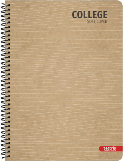 Tettris Spiral Notebook Ruled 120 Sheets 4 Subjects (Miscellaneous Designs) A4-4T-252