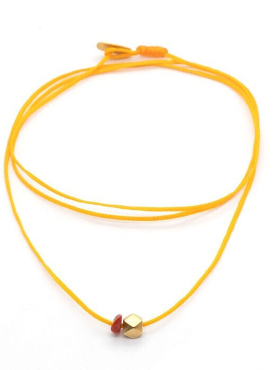 Irmelia Necklace From Gold Plated Silver Orange