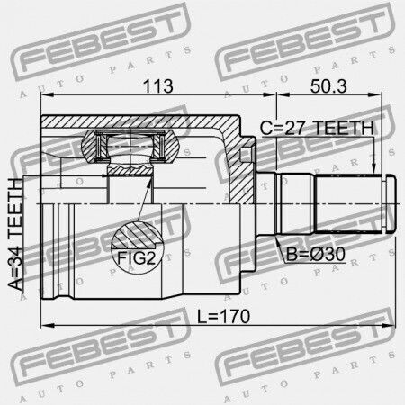 Αριστερή Εσωτερική Άρθρωση Ssang Yong New Actyon Korando C 2010-2013 4130034301