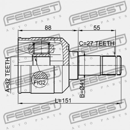 Εσωτερικός Σύνδεσμος Mitsubishi Lancer Cy Cz 2007.03-2013.02 Eur 3817a020