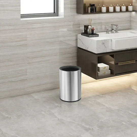 Eko Waste Bin Stainless Steel with Pedal Gray 10lt