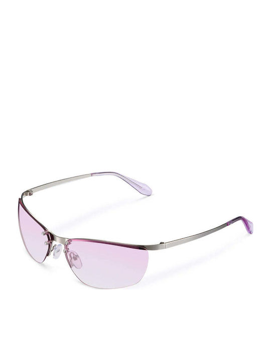 Meller Unisex Sonnenbrillen mit Silber Metallrahmen und Verlaufsfarbe Gläser SAM-SILLNPURPLE