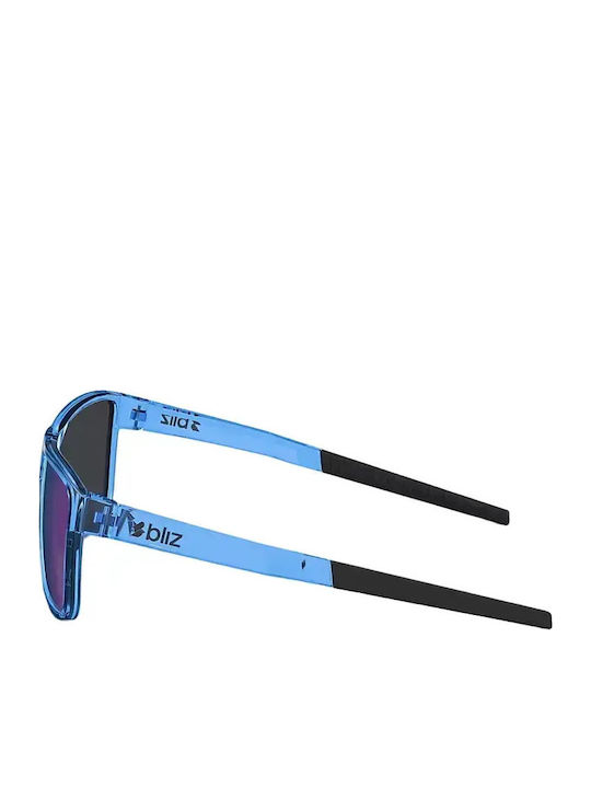 Bliz Unisex Sunglasses with Blue Frame and Mirror Lenses