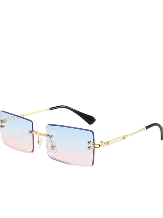 SeeVision Unisex Sonnenbrillen mit Silber Metallrahmen 50106-BLUEPINK