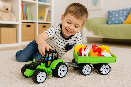 Hashtag Toys Set cu Tractor Camionetă
