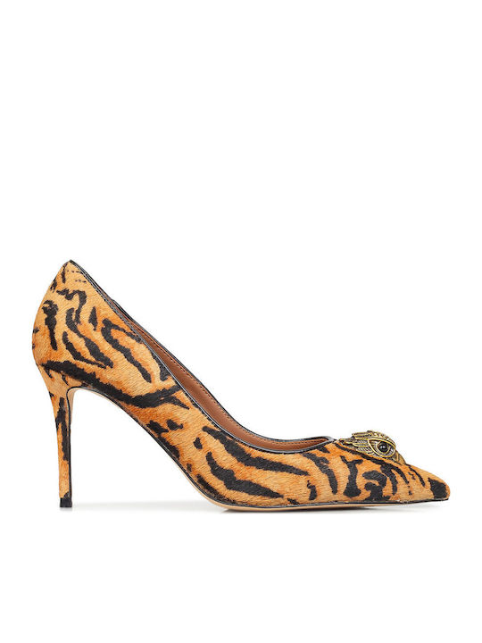 Pantofi cu toc Animal Print Maro