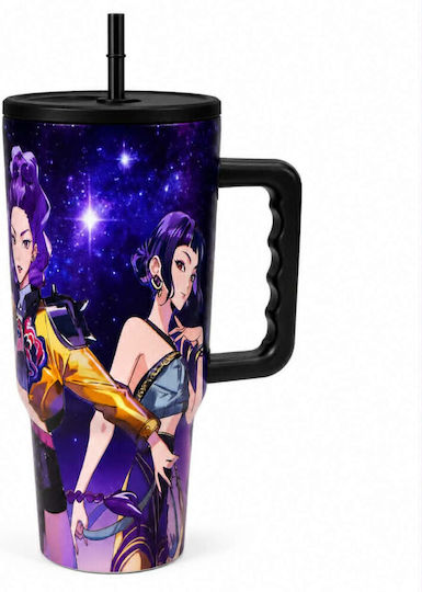 Disney K-Pop Dämonenjäger Kinder Trinkflasche Thermos K-Pop Dämonenjäger Schwarz 1.2ml