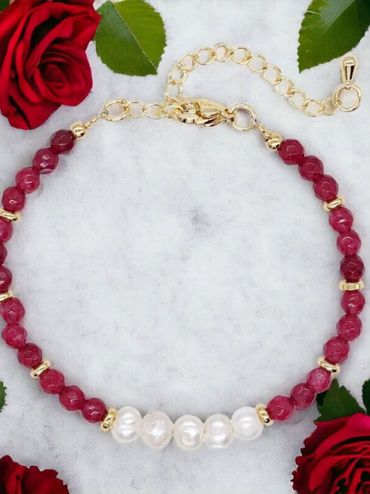 Natya Friendship Bracelet Made Agate Crystals Natural Pearls