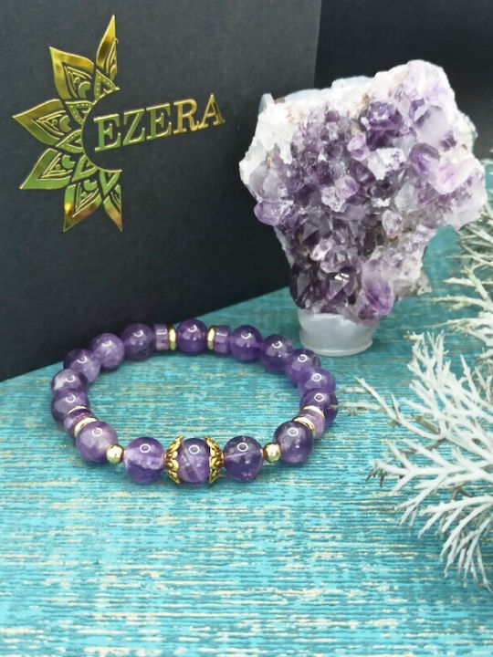 Brățară Amethyst Ada Pentru Femei Elegantă Cristale 8mm
