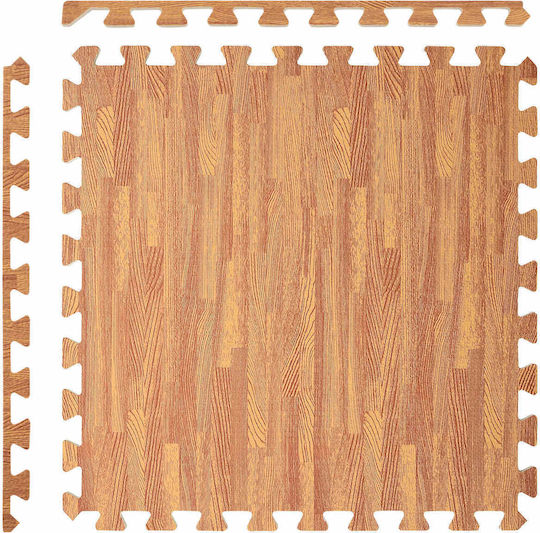 vidaXL Saltele Puzzle Pentru Sala De Sport Maro 60x60x1cm 40 Bucăți