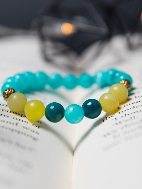 Women's Bracelet Made Natural Amazonite Lemon Jade Phoenix Stone “geetica” Women's Bracelet Made Natural Amazonite Lemon Jade Phoenix Stone “geetica”