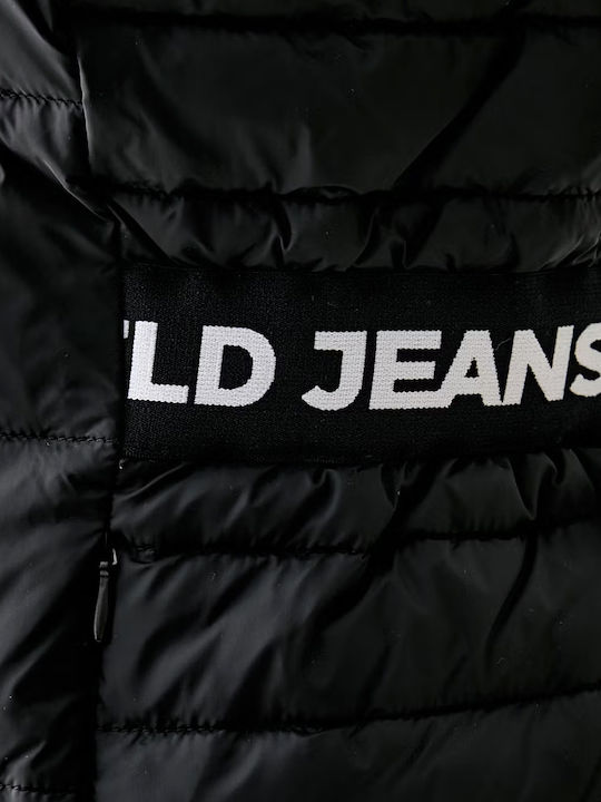 Women's Sleeveless Jacket for Spring/Autumn Black