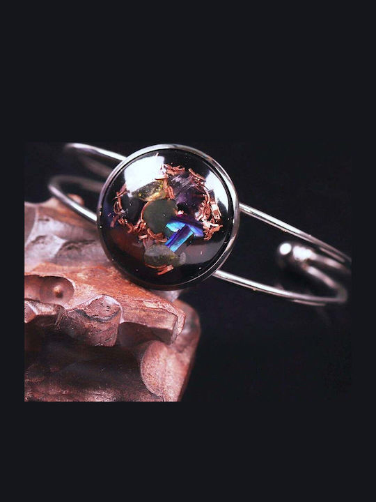 Salena Orgon Bracelet Amethyst Citrine Green Aventurine Red Agate Shell Copper Strips 6 Cm