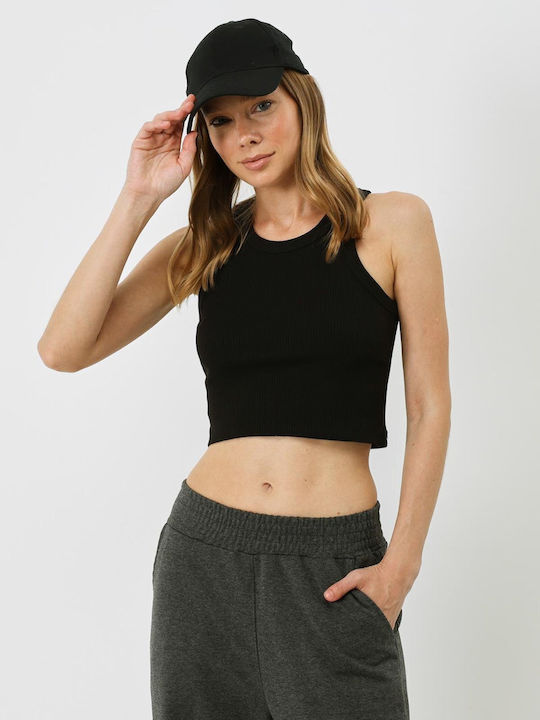Sleeveless Cotton Black Women's Undershirt