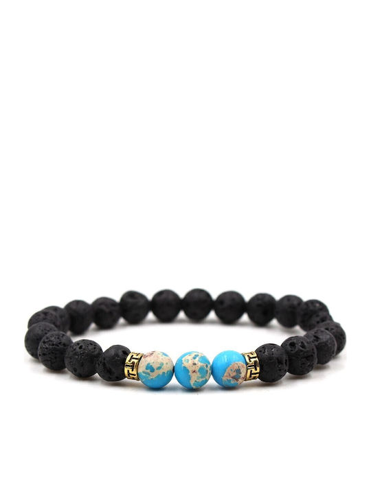 “azur” Bracelet Made Lava Stones Volcanic Composite Turquoise Stones “azur” Bracelet Made Lava Stones Volcanic Composite Turquoise Stones