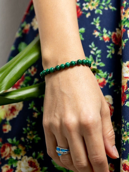 Malachite Bracelet Women Handmade Nayan 6mm Beads
