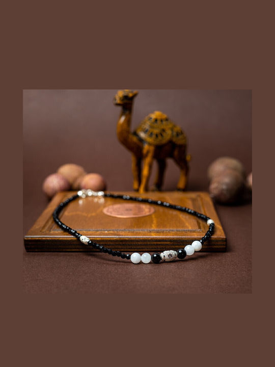 Colier Choker Shrey Din Pietre Naturale Spinel Negru Accesorii Sistem Închidere Argint 925 Colier Choker Shrey Din Pietre Naturale Spinel Negru Accesorii Sistem Închidere Argint 925