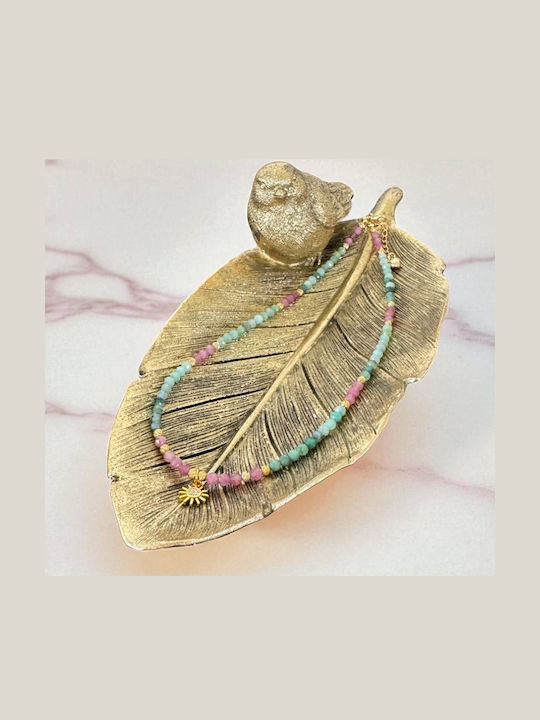 Colier Choker Handmade Solandra Din Smarald Natural Cu Cristale Roz De Turmalină 925 Talisman Soare Colier Choker Handmade Solandra Din Smarald Natural Cu Cristale Roz De Turmalină 925 Talisman Soare