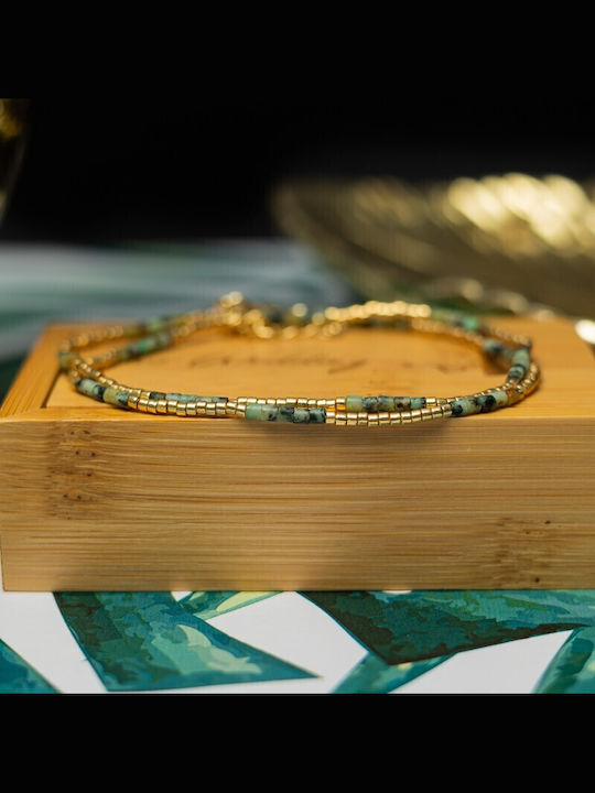 Colier Cu Piatra Semiprețioasă Turcoaz Africană Fierbinte Choker Placat Cu Aur 18k Pietre Naturale Elegante Vania Sunstone Miyuki Colier Cu Piatra Semiprețioasă Turcoaz Africană Fierbinte Choker Placat Cu Aur 18k Pietre Naturale Elegante Vania Sunstone Miyuki