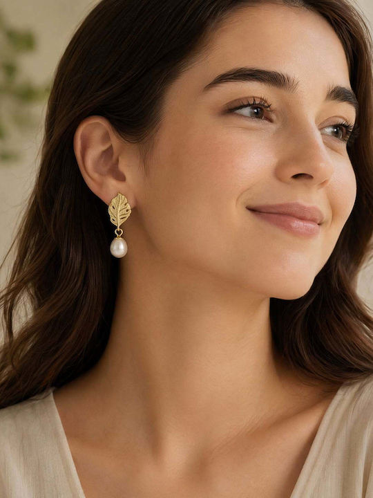 Genießen Sie Feminität Eleganz Neue 925 Silber Ohrringe Mit Blattdesign Perlen