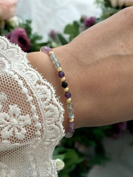 Ezera Damen Armband Kette aus Silber Vergoldet 16,5cm