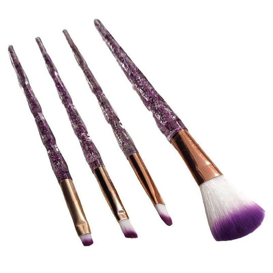 Professional Set with Make Up Brushes from Synthetic Bristle Make-up 4 Pieces